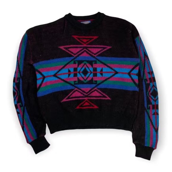 PENDLETON High Grade 100% Virgin Wool Aztec Sweater Men's Medium
